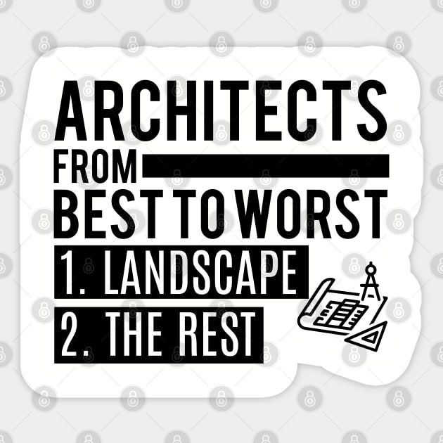 architects from bestto worst Sticker by busines_night